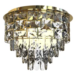 Plafonsko svetlo LUXURIA 9xE14/40W/230V, prečnik 48 cm, zlatna