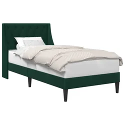 Vidaxl Konstrukcija postelje Temno zelena 100 x 200 cm Žamet