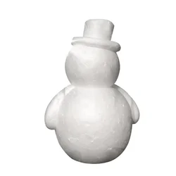 Junior Novogodišnja dekoracija Sneško Belić, Crafty, Stiropor, 110 mm, Bela