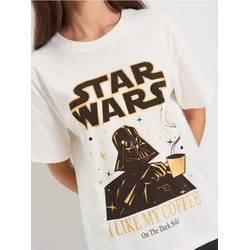Sinsay - Majica kratkih rukava s printom Star Wars - krem