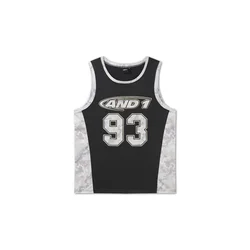 AND1 Majica 93 Airtex  siva / črna / bela
