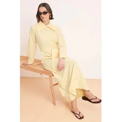 Trendyol Modest Ženska haljina Tctss26Eb00098, Žuta