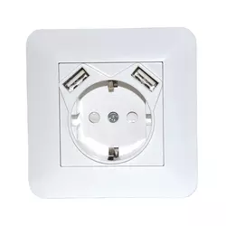 LIVING, ELEKTRIČNA VTIČNICA + 2xUSB 2,4A