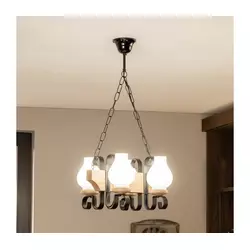 Brilagi - Luster na lancu QUEEN 4xE14/40W/230V hrast