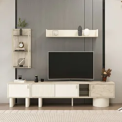 Hanah Home TV komoda Valento 20672, 230 cm, Moonstone / travertin
