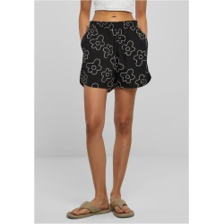 AOP Viscose Resort Blackflower Womens Shorts
