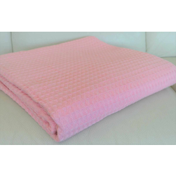 Pokrivač Waffle 200 x 230 cm baby roze