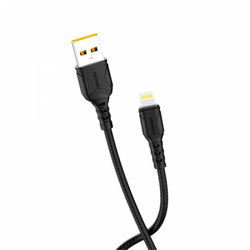 DENMEN D08L Lightning USB data kabl 3,6A 1m crna