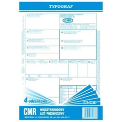 shumee Tovorni list CMR, 4-delni, format A4
