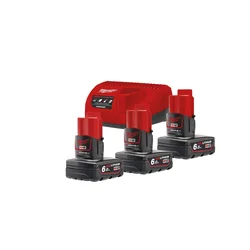 Milwaukee M12 NRG-603 set akumulatorjev in polnilca - Milwaukee