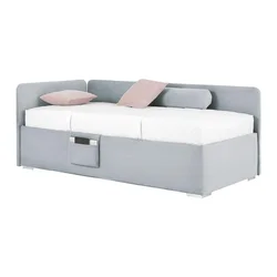 KREVET REMI 90/200 cm , sivo-plava
