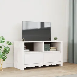 TV ormar Drammen Bijelo 99 x 43 x 55 cm Čvrsto borovo drvo