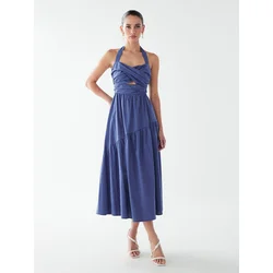 BWLDR Obleka Lana moder denim