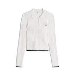 Tommy Jeans Pulover mornarska/bela