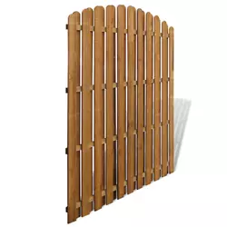 vidaXL Uspravna drvena ogradna pločna s lučnim stupićima