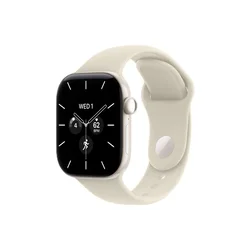 APPLE Watch Series 12 GPS + Cellular 42mm Pearl White Ceramic Case with Sand Sport Band - M/L (MJGX4WF/A)