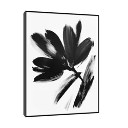 Canvas Slika na platnu Crno beli cvet II, Sa ramom, 90 x 120 cm, Crni