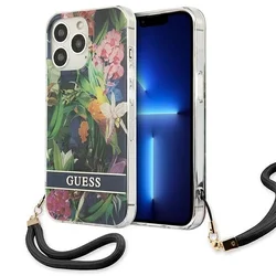 GUESS Futrola za iPhone 13 Pro/ plava Flower Strap