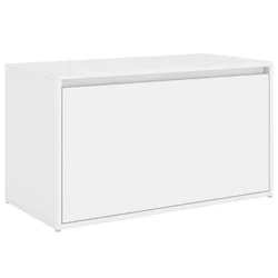 Klupa za hodnik 80 x 40 x 45 cm bijela od konstruiranog drva