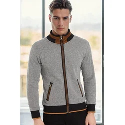 1021 DEWBERRY MENS SWEATSHIRT-DARK DIAGONAL BLACK