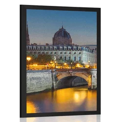 Plakat pobrežje Pariza - 30x45 silver