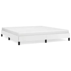 Vidaxl Posteljni okvir bel 160x200 cm umetno usnje