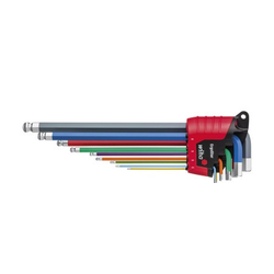 Wiha 43850 Set imbusa u ErgoStar držaču, sa šestougaonim okruglim krajem, 10 delova MagicRing®, u flourescentnoj boji ( W 43850 )