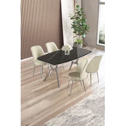 Hanah Home Trpezarijski set, 5 komada, Svetlozeleni