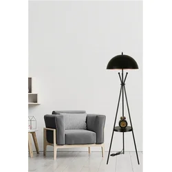 Aberto Design Podna lampa Venedik Retro, 165 cm, E27, Crna