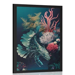 Plakat nadrealistična kozica - 20x30 black