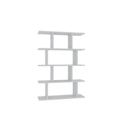 Hanah Home Harmon White Polica za knjige 90x25x127.4cm, Bela