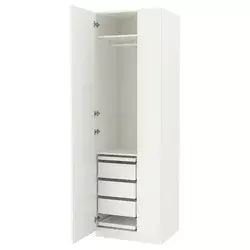 PAX / FORSAND Kombinacija garderobera, bela/bela, 75x60x236 cm