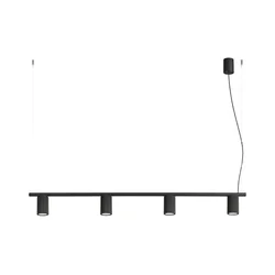 Sollux SL.2712 - Luster na sajli KARBON 4xGU10/10W/230V crna