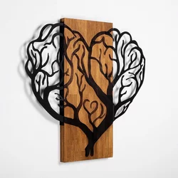 Aberto Design Zidna dekoracija Brain Tree, 58x62 cm, Crna