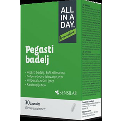 SENSILAB prehransko dopolnilo All in a Day - Pegasti badelj (Mariendistel), 30 kapsul