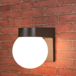Crna fasadna lampa kugla