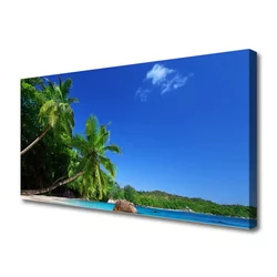 tulup.si Slika na platnu Palm trees beach landscape 140x70 cm