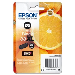 Epson Singlepack Photo Black 33XL Claria Prem. Ink