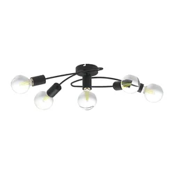 Mitea M190135 plafonski luster sa 5 krakova, crni, 5xE27
