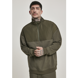 Urban Classics Majica Military Troyer, zelena