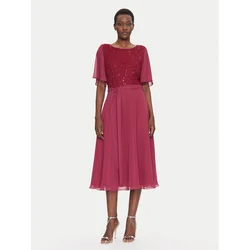 Swing Cocktail obleka 5AI02500 Bordo rdeča Regular Fit