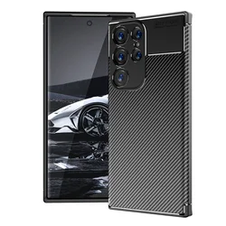 Techsuit – CarbonFiber maska za Samsung Galaxy S23 Ultra – crna