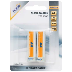 home Baterija punjiva AA, 700mAh, NiMh, blister 2 kom - M 702AA/2