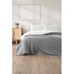 Lessentiel Maison Dvostruko ćebe Likya, 195x220 cm, Sivo