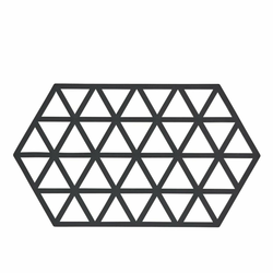 Črna silikonska podloga za vroče lonce Zone Triangles