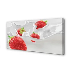 tulup.si Slika na platnu Jagode mleko 100x50 cm