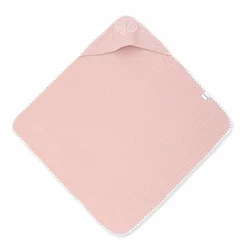 Kapusonlu Muslin Peškir za Bebe - Roze
