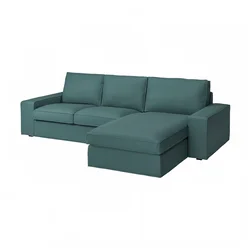 KIVIK Sofa trosed s lenjivcem, Kelinge tirkiznosiva