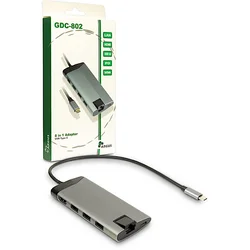 INTER-TECH GDC-802 - multifunkcijski USB Type-C 3.1 dockingstation - adapter