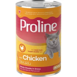 Proline mesni komadići od piletine u sosu, za odrasle mačke, 400 g